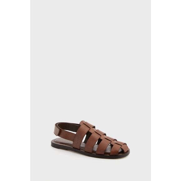Tuckernuck Shoes - Tuckernuck Espresso Brown 'Vachetta Sawyer' Leather Sandals Size 7